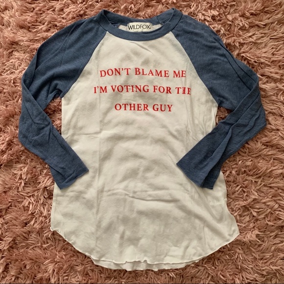 Wildfox Tops - WILDFOX “don’t blame me” baseball tee